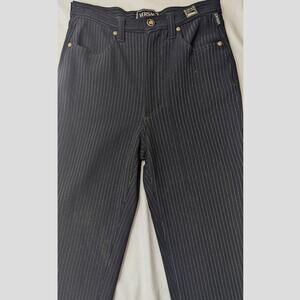 Vintage VERSACE Jeans Couture High-Waisted Pinstripe Pants 70s/80s
